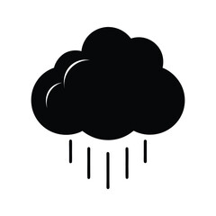 Rain Cloud Pillow Vector Silhouette Art