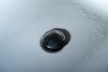 Close up of splashing water from a fountain or shower head