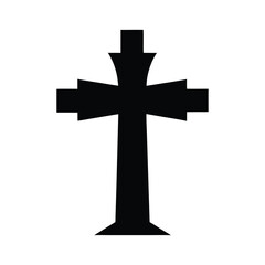 Easter Cross Wall Art Vector Silhouette