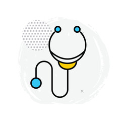 Medical Stethoscope Vector Icon For Doctors And Nurses