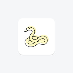 Smooth Green Snake, vector, pixel perfect, illustrator file