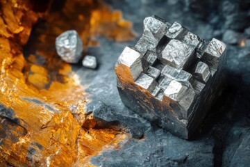 Fototapeta premium Abstract Geometric Mineral Formation