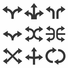 Directional Arrow Icon vector Set for Navigation.