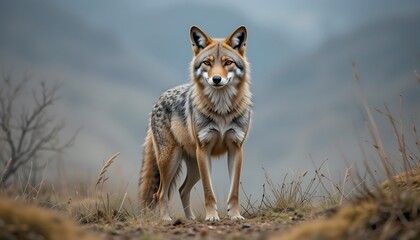 Obraz premium Majestic Coyote in a Wild Landscape