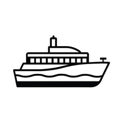 vector illustration of a ship