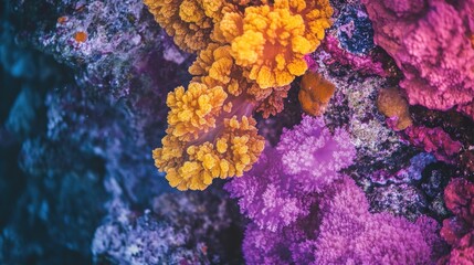 Vibrant coral reef ecosystem close-up