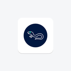 Fototapeta premium Glass Lizard, vector, pixel perfect, illustrator file