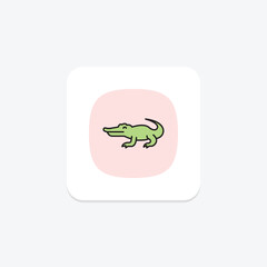 Alligator, vector, pixel perfect, illustrator file