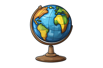 a cartoon of a globe
