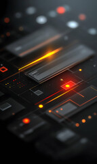 Obraz premium Abstract technology with glowing elements creating a futuristic and interconnected network design