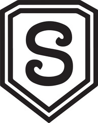 S alphabet logo design black color for mobile app,business art illustrator 