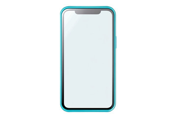 a cell phone with a blue case