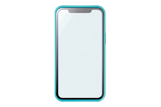 a cell phone with a blue case