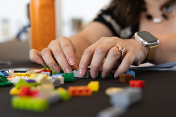 Woman Working with Bricks