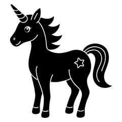 Fototapeta premium Baby-unicorn-icon on white background, Instant Digital Download.