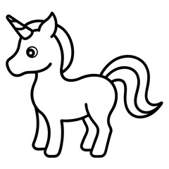 Obraz premium Baby-unicorn-icon on white background, Instant Digital Download.