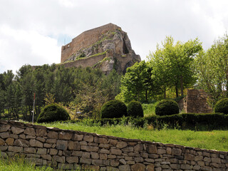 Vista del castillo medieval de Morella en la provincia de Castellón,España