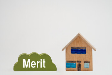 住宅の模型とメリットのイメージ