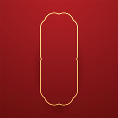 Happy Chinese new year 2026. Chinese new year banner for show product. Greeting card. China frame with lantern on red background.