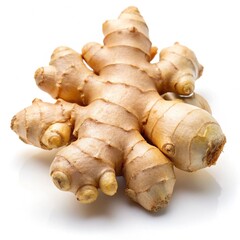 ginger root on white background