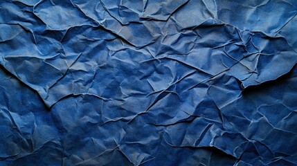 Fototapeta premium Crumpled blue paper texture (4)