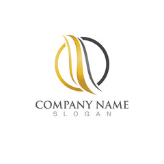 Hair line wave logo vector illustration