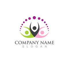 Community people logo design template vector