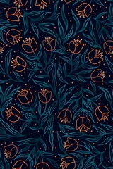 Obraz premium Seamless floral pattern high quality background 