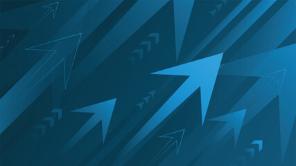 Abstract blue background with bold arrows and motion lines in a modern design ideal for tech and business themes