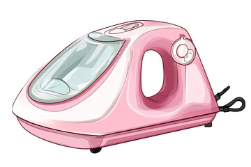 a pink iron with a glass top