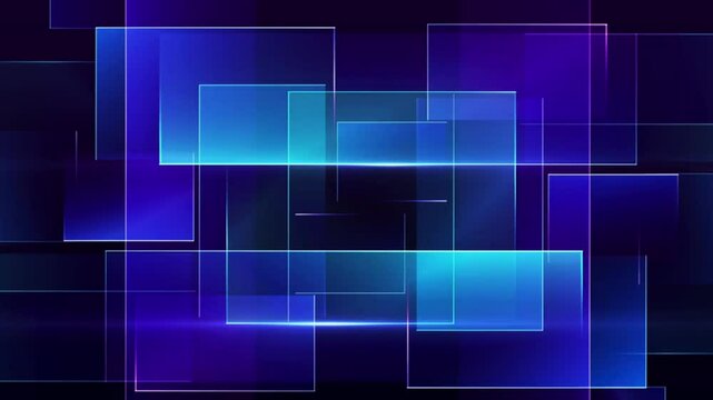 Abstract Blue Geometric Background Animation