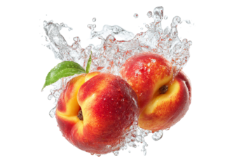 Juicy Peaches Splashing