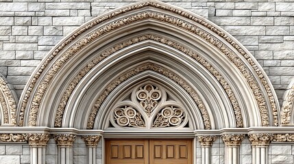 Obraz premium Detailed Close-Up of Vintage Venetian Gothic Arch with Intricate Texture