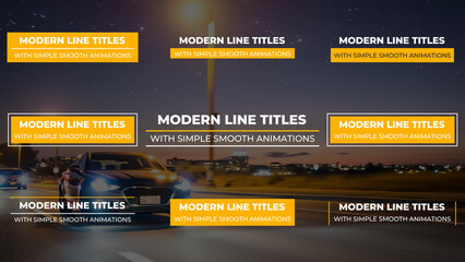 Modern smooth animation titles for stylish and clean motion design projects