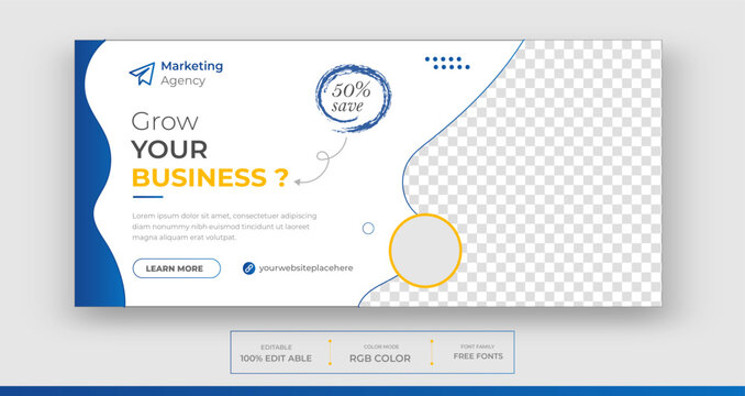 Digital Marketing Agency Facebook Cover Photo Design and Corporate Business Social Media Instagram post template