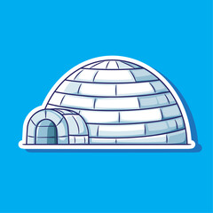 Drawn Igloo icehouse graphic design in winter season suitable use for element, sticker, and others event