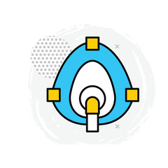 Ventilator Vector Icon Illustrating Hospital Respiratory Machine