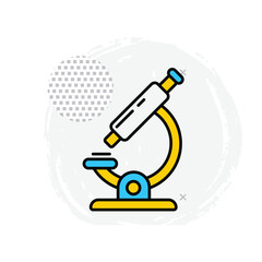 Microscope Vector Icon Illustrating Biological Study Equipment