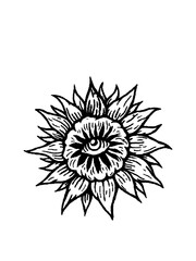 Fototapeta premium black and white flower