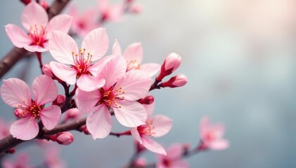 Intertwined blossoms, soft pastel palette, subtle texture, floral pattern, blossom