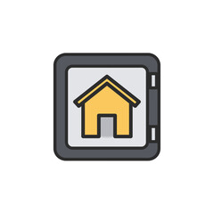 House Behind Vault Door Icon: Comprehensive Home Safeguarding and Protection