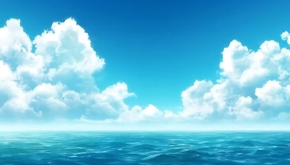 Azure sky and ocean
