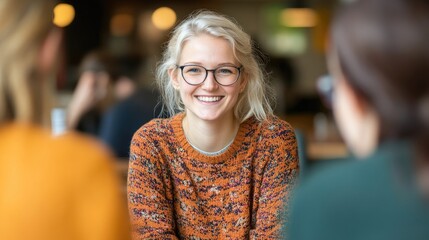 Young woman smiling at viewer