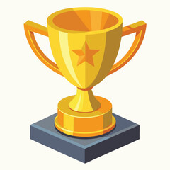 Shine Winner golden trophy cup winner sports trophy celebration achievement isolated transparent background