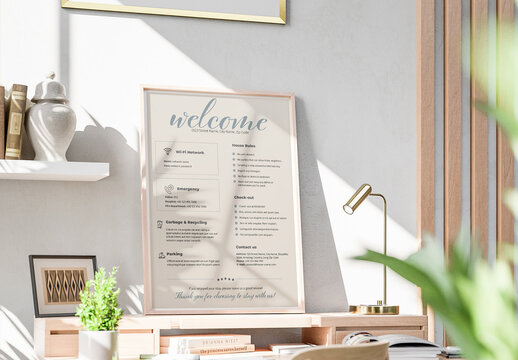 Home Rental Welcome Poster