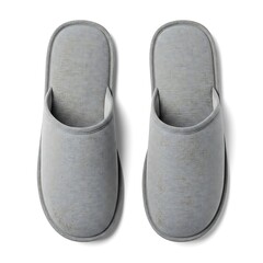 a set of indoor slippers made from organic cotton, soft natural shadow, high definition product shot, advertising quality, isolated on white background
