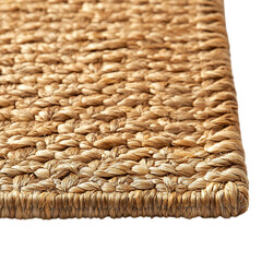 Modern Eco Straw Mat with a Refined Natural Texture Isolated on Transparent Background