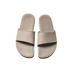 Minimalist Slip On Sandals with a Streamlined Design Isolated on Transparent Background