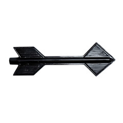 Sleek Arrow with Contemporary Finish in Classic Black Isolated on Transparent Background