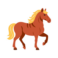 Classic brown horse. Year of the horse